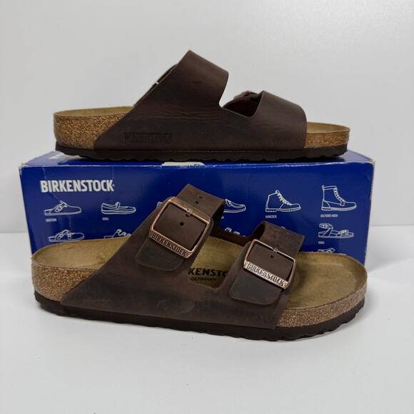 NIB • Birkenstock Arizona Oiled Leather Size:40 L9/M7 Normal Width - Picture 2 of 8